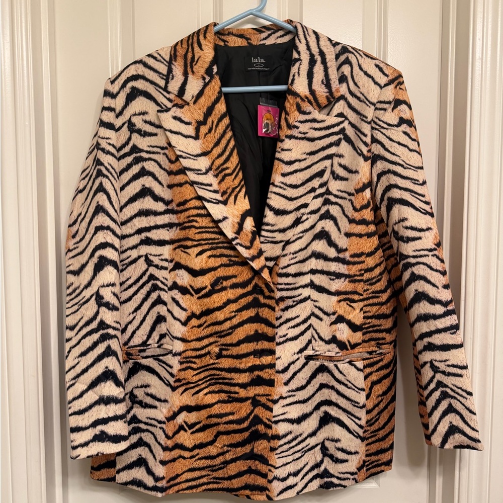 NWT Dressed in LALA Tiger Women's Blazer